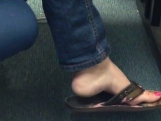 best of Shoeplay candid flip flop