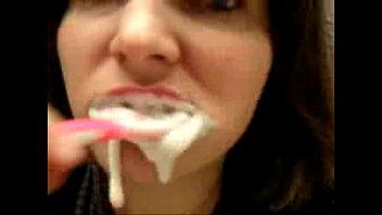 Brushing teeth spit
