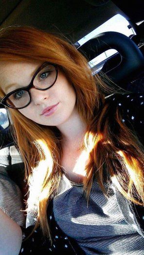 Red hair glasses