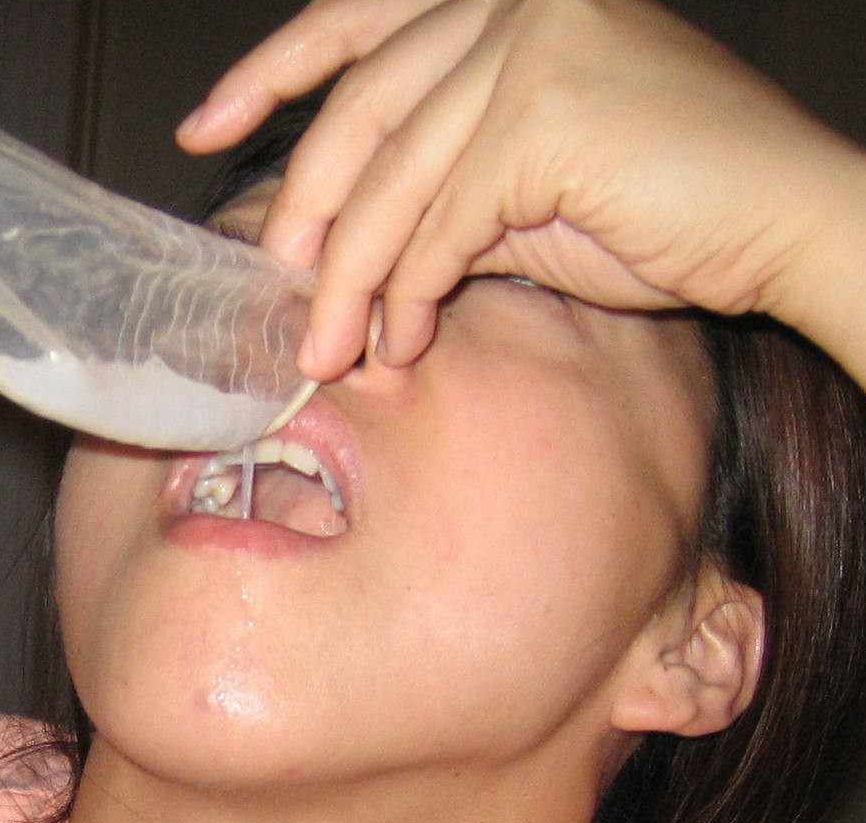 Cum condom drink