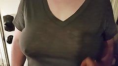 My wife showing her tits