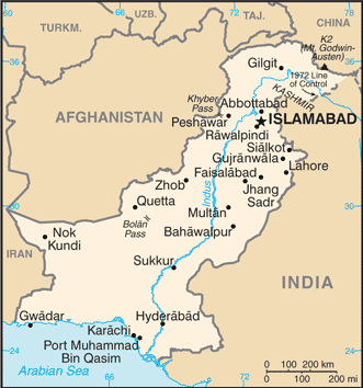 South asian countries and map