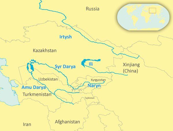 Asian river ami darya