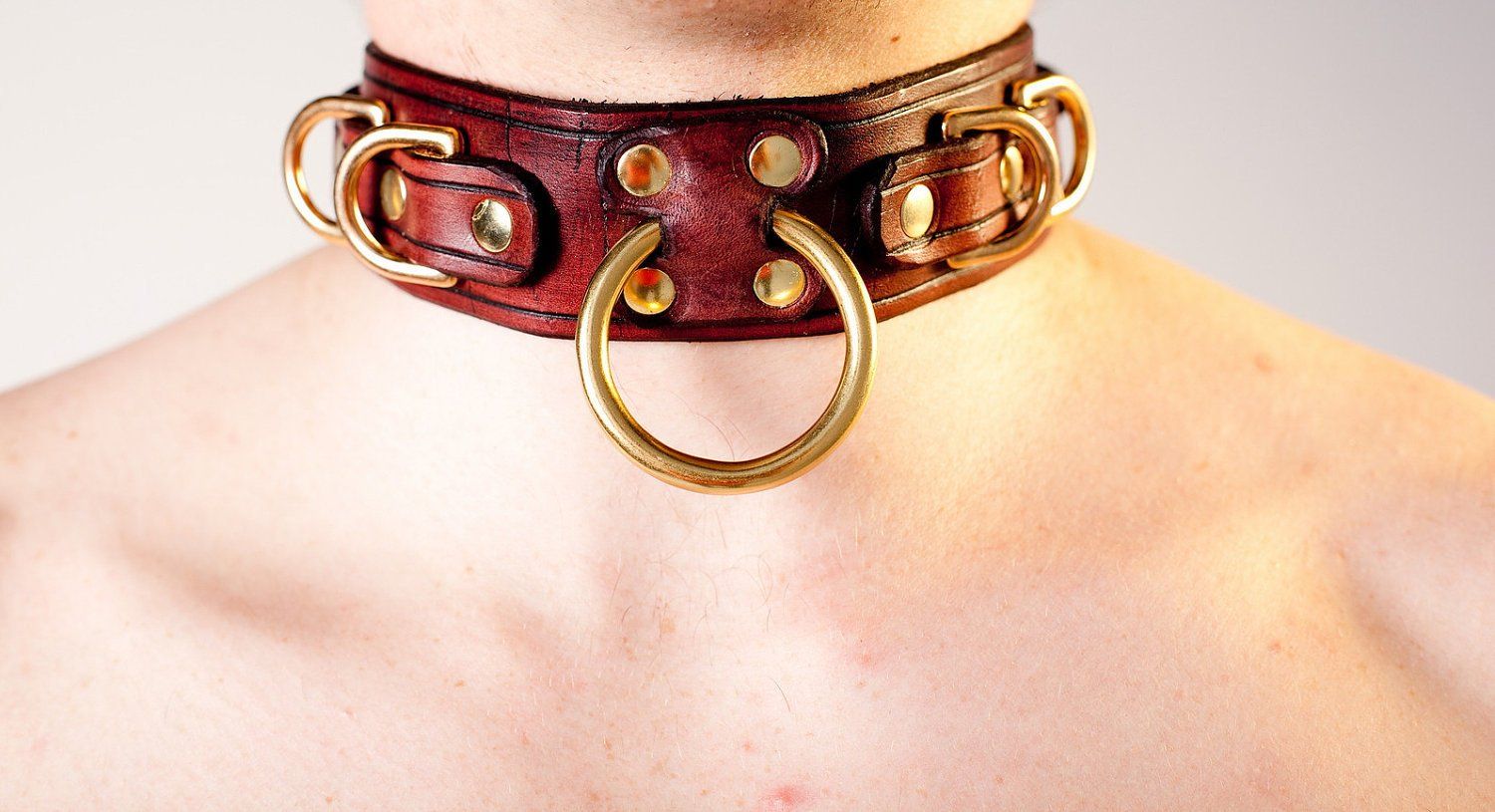 Black I. reccomend Bdsm slave pierced chain leash