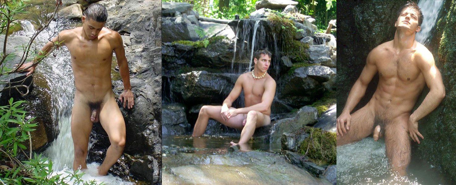 Amateur wife nude in waterfall image