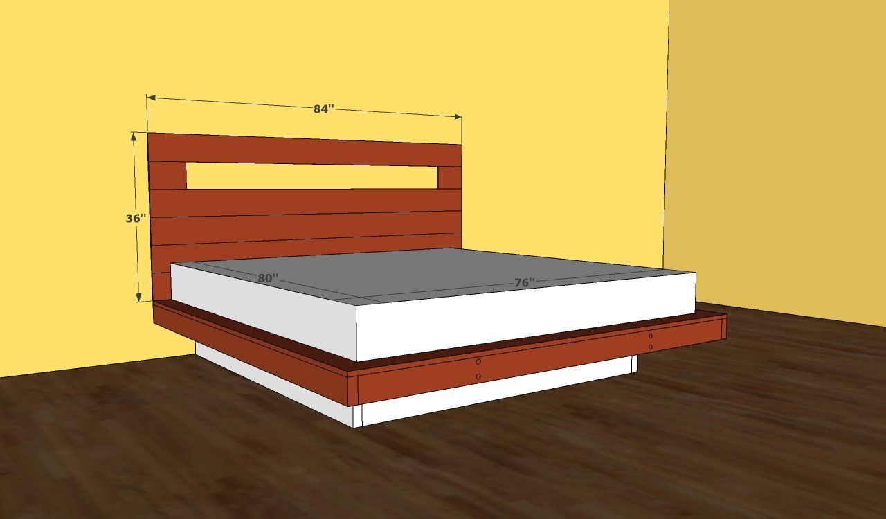Asian style pedestal bed