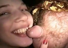 Wifes girls blowjob dick load cumm on face