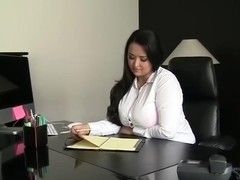 Porn slut fucked hard on office desk