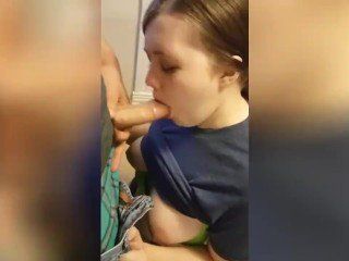 Blonde from tinder gives amazing blowjob