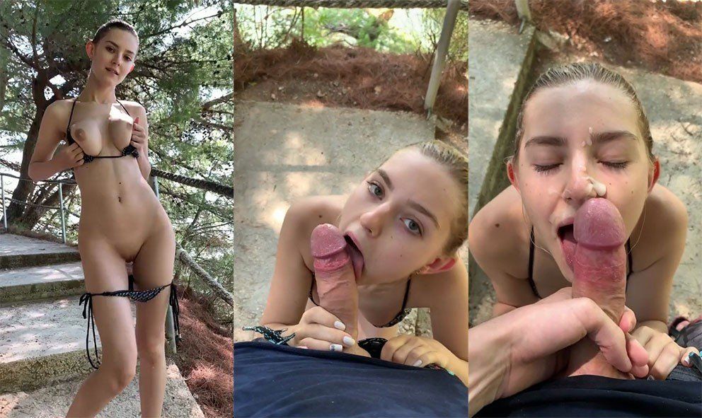 Russian teen girl swallows public elfie