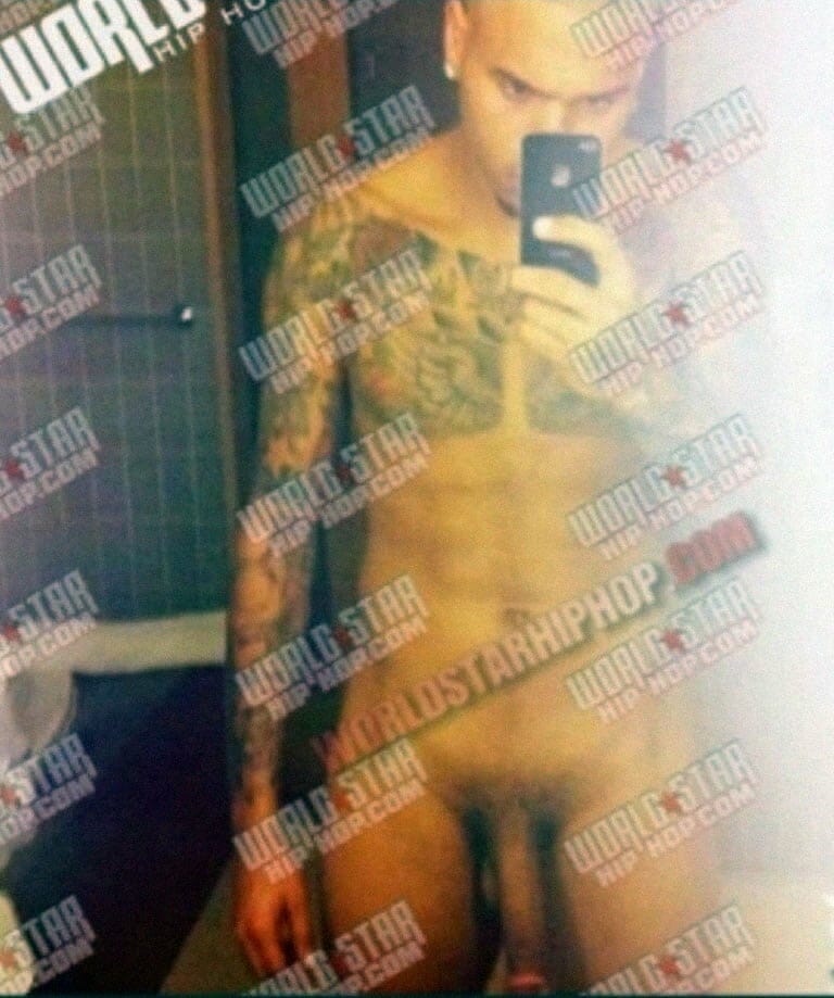 Chris brown showing of his dick