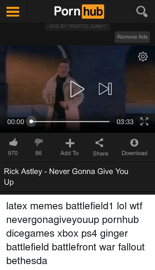 Herald recomended astley give gonna rick never