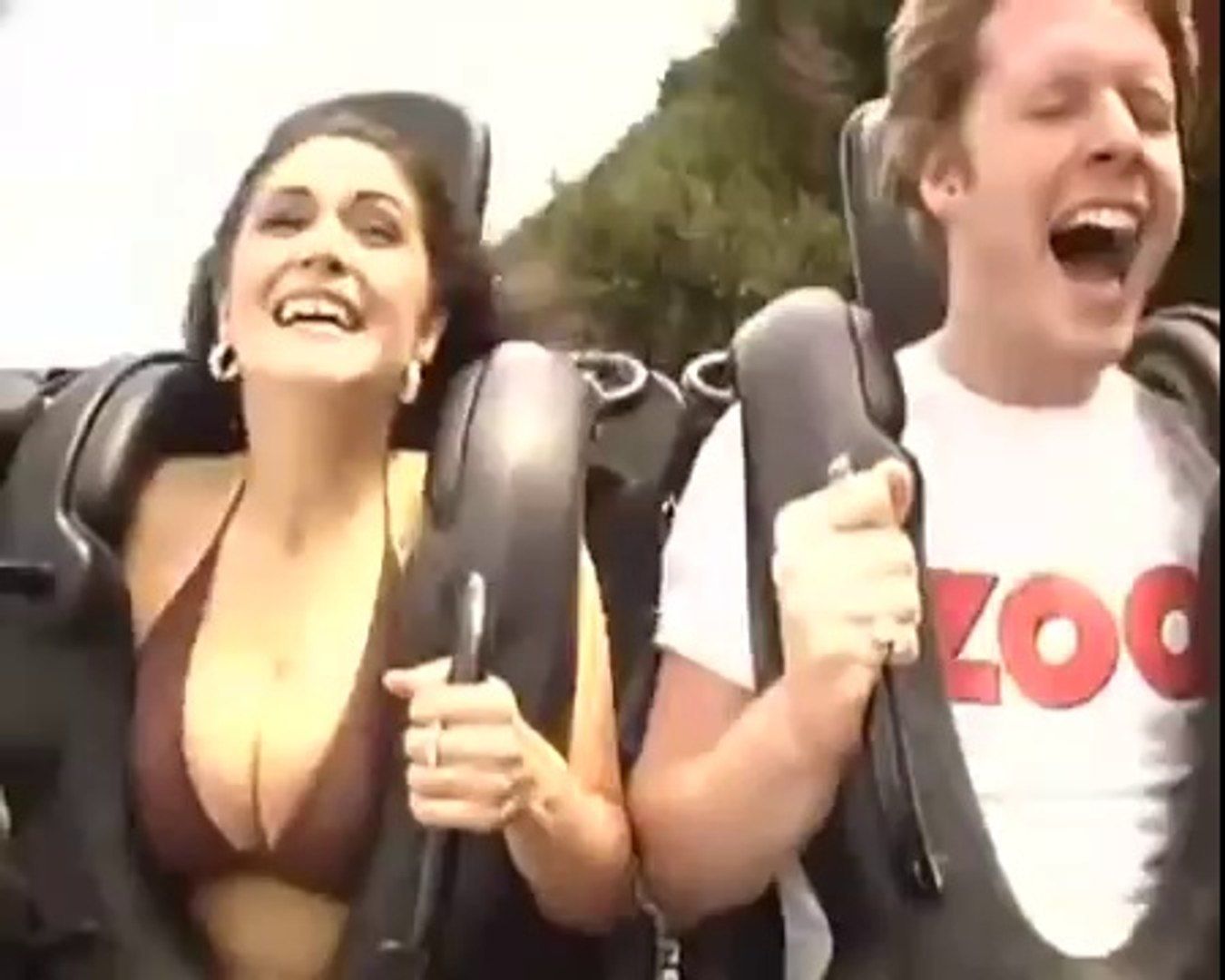 roller coaster tits fall out voyeur