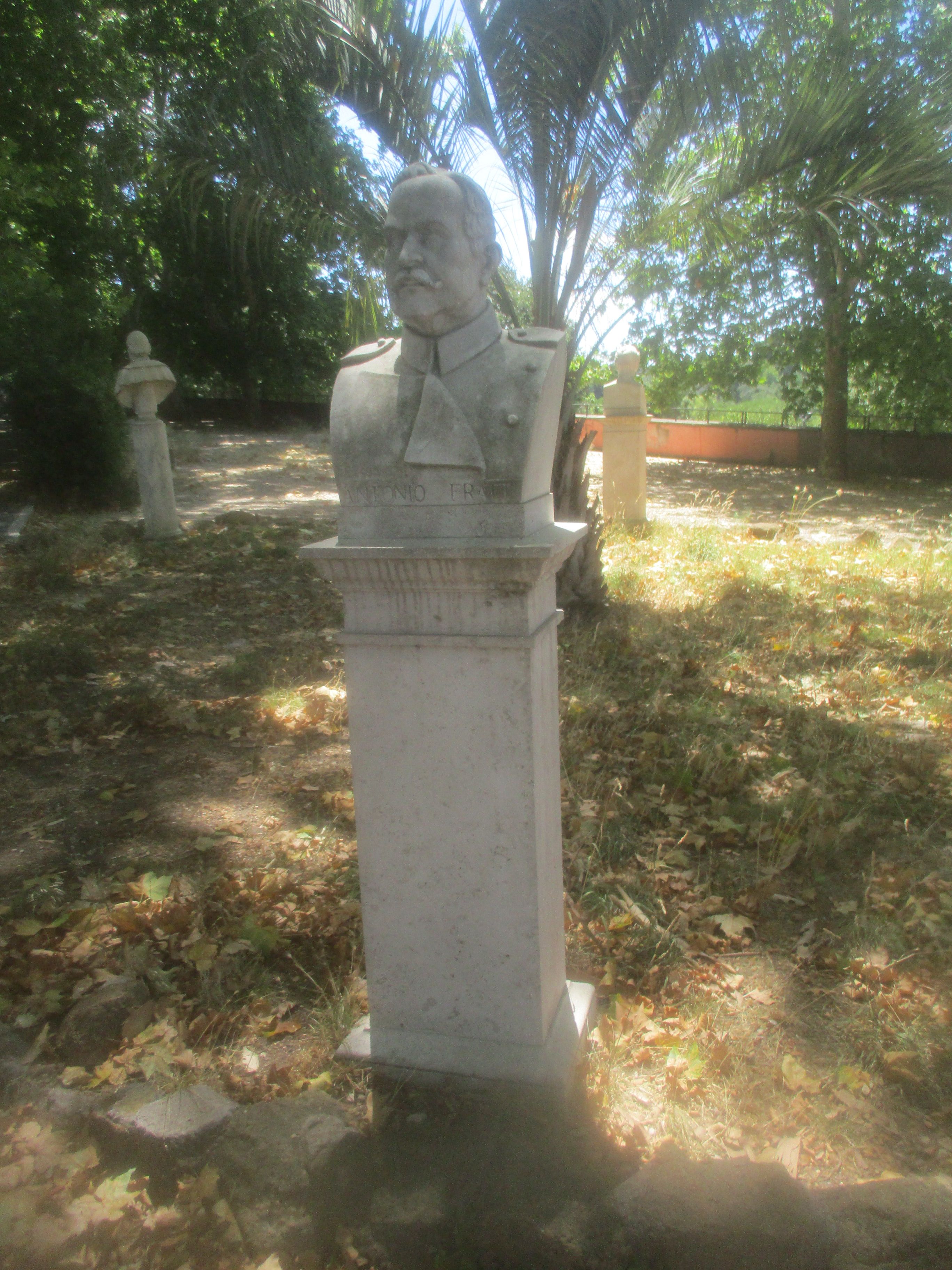 Cemetery headstone strip plinths picture