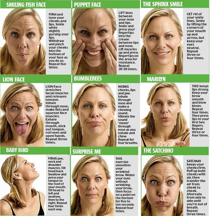 Moth reccomend Facial muscle toning exercises