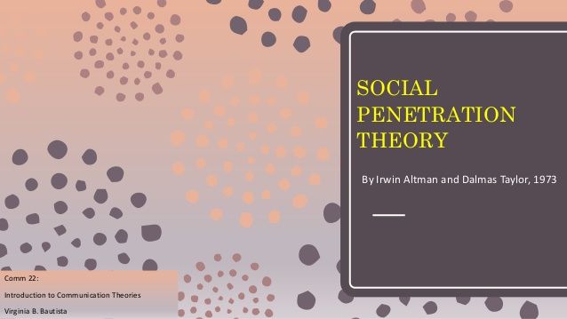 Governor reccomend Social penetration theory of psychology