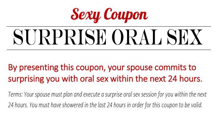 best of Sex Coupons for