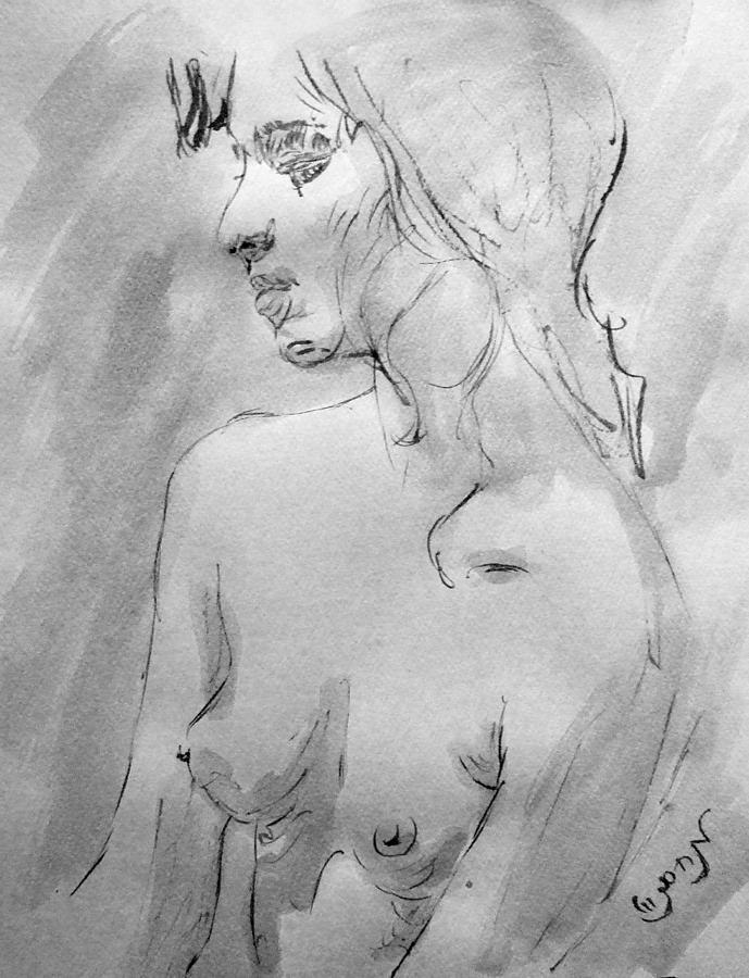 Sexy sketches of nude women