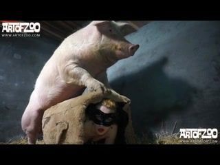 Sexy girls fucked by pigs